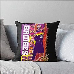 Mikal Bridges Phoenix Vintage Style T-shirt Throw Pillow