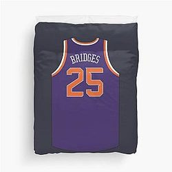 Mikal Bridges Jersey Purple Duvet Cover