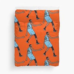 Mikal Bridges 3-Point Celebration Duvet Cover