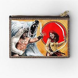 Harrek and Jar Eel by Mike Perry Zipper Pouch
