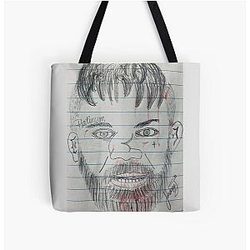 Baddrawings Broken Nose Mike Perry by Smokey All Over Print Tote Bag