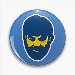Platinum Mike Perry Pin Blue and Yellow