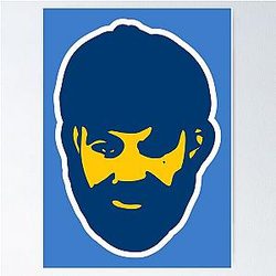 Platinum Mike Perry Blue Yellow Poster