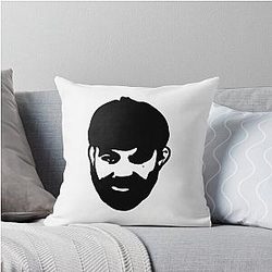 Mike Perry Black Throw Pillow
