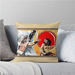 Harrek and Jar-Eel by Mike Perry Throw Pillow