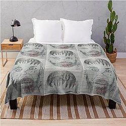 Bad Drawings Broken Nose Mike Perry by SMOKEY JOHNNY Throw Blanket
