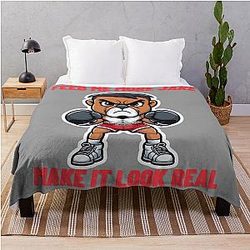 Mike Perry Boxer Throw Blanket
