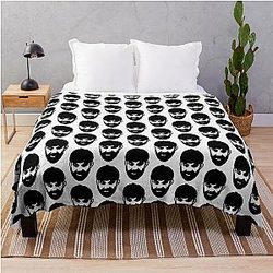 Mike Perry Black Throw Blanket
