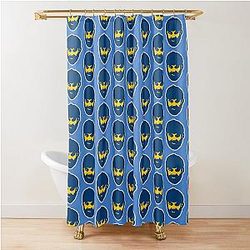 Platinum Mike Perry Blue Yellow Shower Curtain