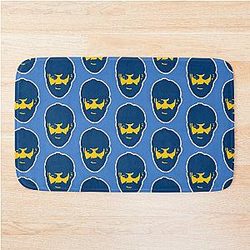 Platinum Mike Perry Blue Yellow Bath Mat
