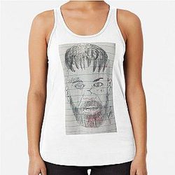 Baddrawings Broken Nose Mike Perry by Smokey Racerback Tank Top