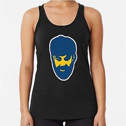 Platinum Mike Perry Blue Yellow Racerback Tank Top