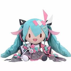 40cm Blue Pink Hatsune Miku Sitting Doll Plush