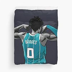 Miles Bridges Vector Back Duvet Cover