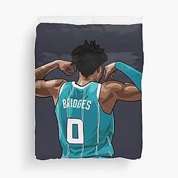 Miles Bridges Back Qiang duvet Cover