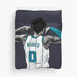Miles Bridges Vector Back Duvet Cover