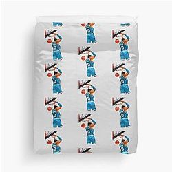 Miles Bridges Dunk Behind The Back Art Duvet Cover