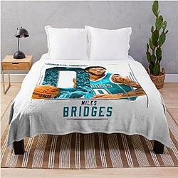 Miles Bridges Basketball Throw Blanket