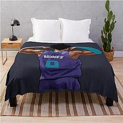 Miles Bridges Back Throw Blanket