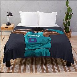 Miles Bridges Vector Throw Blanket