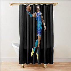 Miles Bridges Posterized Dunk Shower Curtain