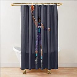 Miles Bridges Vector Dunk Purple Shower Curtain