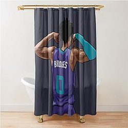 Miles Bridges Vector Shower Curtain