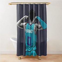 Miles Bridges v Back Shower Curtain