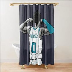 Miles Bridges Vector Shower Curtain