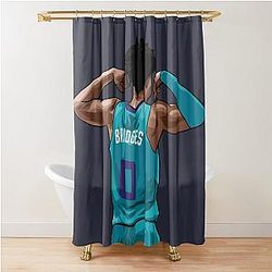 Miles Bridges Back Shower Curtain