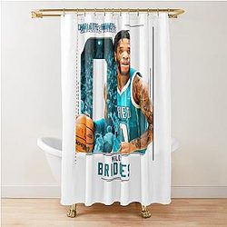 Miles Bridges Basketball Shower Curtain
