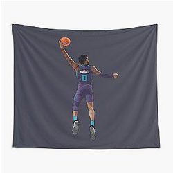 Miles Bridges Vector Dunk Purple Tapestry
