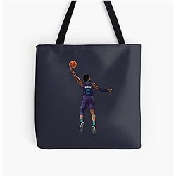 Miles Bridges Vector Dunk Purple Tote Bag