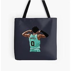 Miles Bridges Vector Back Qiang Tote Bag