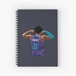 Miles Bridges Vector Back Spiral Notebook