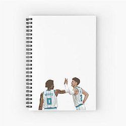 LaMelo Ball and Miles Bridges notebook