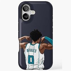 Miles Bridges Vector Back Qiangs iPhone Tough Case