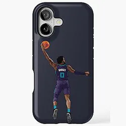 Miles Bridges Vector Dunk Purple iPhone Case