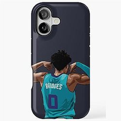 Miles Bridges Vector Back Qiang iPhone Tough Case