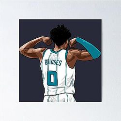 Miles Bridges Vector Back Poster