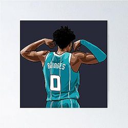 Miles Bridges Vector Back Poster