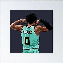 Miles Bridges Vector Back Poster
