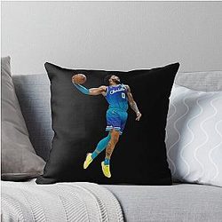 Miles Bridges Posterized Dunk Throw Pillow