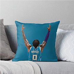 Miles Bridges Celebration Throw Pillow