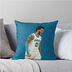 Miles Bridges Basketball Throw Pillow