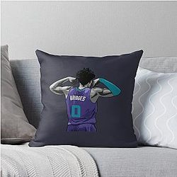 Miles Bridges Vector Qiang Throw Pillow