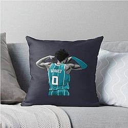 Miles Bridges Back Throw Pillow
