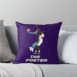 Miles Bridges Dunk Throw Pillow