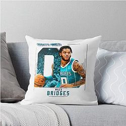 Miles Bridges Basketball Throw Pillow