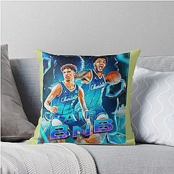 LaMelo Ball x Miles Bridges Throw Pillow